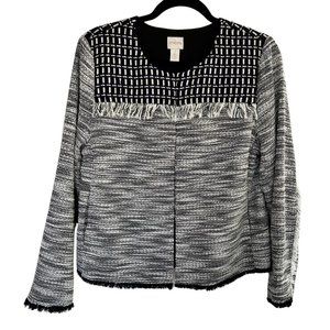 Chico's Pieced Detail Jacket Women's Sz M (1)